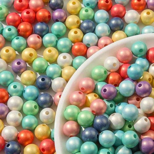 Miniatura 4 de Cuentas acrílicas de 0.472 pulgadas, 250 cuentas de color ab, cuentas redondas de burbujas de colores surtidos para manualidades, joyería