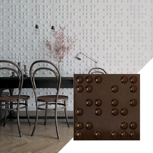 Miniatura 7 de Ekena Millwork WP20X20EMWH 19 5/8 pulgadas de ancho x 19 5/8 pulgadas de alto Emery EnduraWall Decorativo 3D Panel de pared cubre 2.67 pies cuadrados