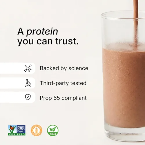 Miniatura 5 de Spacemilk Vanilla Shake - Proteína vegana en polvo, 0.71 onzas de proteína completa, PDCAAS 1.0, cero azúcar, sin alérgenos, sin lácteos, sin