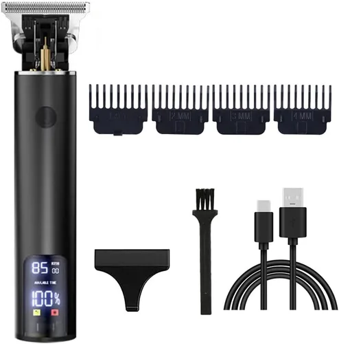 Miniatura 42 de Cortadora de pelo profesional para hombres y mujeres, inalámbrica, recargable, recortadora de pelo, kit de aseo de corte de cuerpo de metal