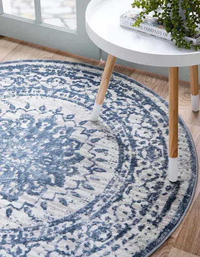 Miniatura 19 de Unique Loom Colección Aberdeen - Alfombra Derbyshire (2' 2" x 3' 1" Rectángulo, Azul Claro/Gris)