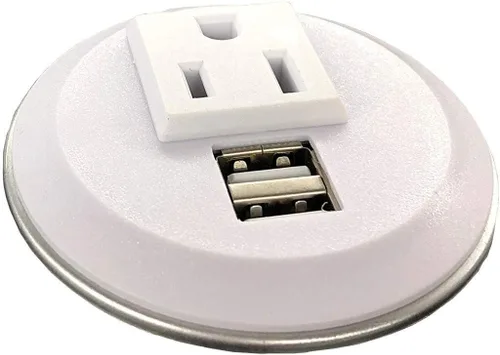 Miniatura 11 de Ojal de alimentación cuadrado en el escritorio, centro de alimentación de mesa, ojal para muebles, concentrador de datos de alimentación, 2 puertos