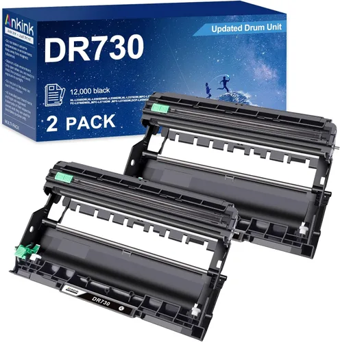 Unidad de tambor compatible con DR730 (no tóner) para Brother DR-730 (paquete de 2) DR760 760 para HL-L2350DW HL-L2370DW HL-L2395DW HL-L2325DW