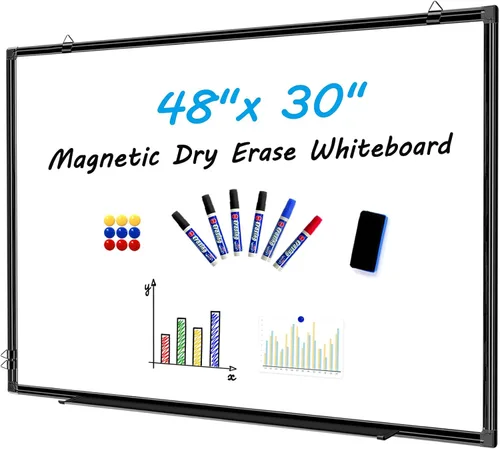 Miniatura 17 de H-Qprobd Pizarra blanca de 96 x 48 pulgadas para pared, pizarra magnética grande de borrado en seco de grado comercial con todos los kits, pizarra
