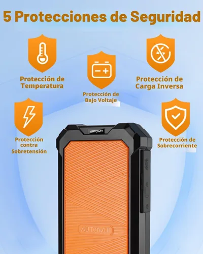 Miniatura 8 de Autowit Arrancador de salto de súper condensador, caja de salto portátil sin batería de 12 V, cables de arranque para coche diésel 8.0 y 4.0