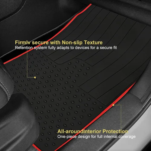 Miniatura 4 de Alfombrillas de Coche de Ajuste Personalizado para Mini Cooper Countryman 2010-2016 R60 y R61 Paceman de Goma Negra Roja Protección para Todo Clima