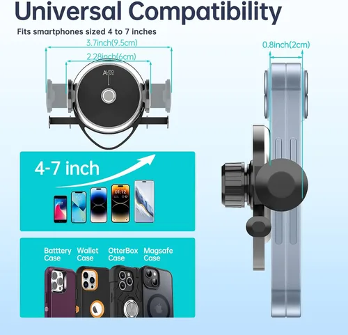 Miniatura 5 de Soporte de teléfono para tablero de automóvil, soporte universal de rotación de 360° para automóvil, soporte de teléfono multifuncional con clip