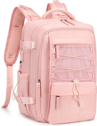 AO ALI VICTORY Mochila de viaje para mujeres y hombres de 15.6 pulgadas para laptop, mochila de transporte, mochila grande para universidad, Rosa,