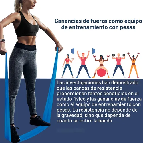 Miniatura 2 de A AZURELIFE - Bandas de resistencia profesionales largas sin látex, bandas elásticas para terapia física, yoga, pilates, rehabilitación