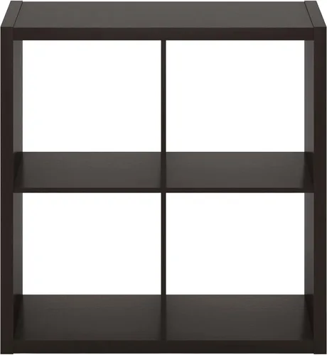 Miniatura 9 de Furinno CUBICLE Estantería de Libros, Estantería de 4 Cubos, Marco Extra Grueso Estantería Reversible con Respaldo Abierto, 14.6" x 30" x 30" Negro