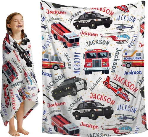 Miniatura 12 de Mantas con nombre personalizado, manta de transporte personalizada, manta de automóvil ultrasuave para niños y niñas, regalo de 40 x 50 pulgadas