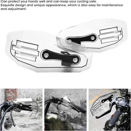 Miniatura 3 de KIMISS Protectores de mano para motocicleta, 2 unidades de protectores de mano para motocicleta, protector de cepillo de mano, barra protectora