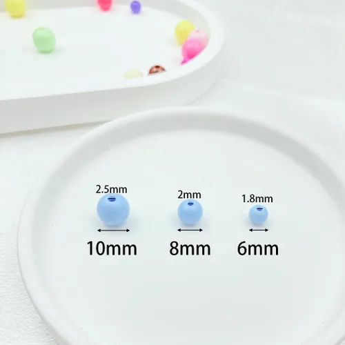 Miniatura 5 de 400 cuentas redondas de acrílico pastel de 0.315 pulgadas (0.315 in), cuentas espaciadoras de color caramelo, cuentas de resina de plástico para 306