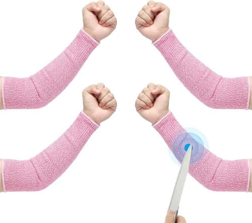 Miniatura 11 de PATIKIL Mangas protectoras de seguridad para brazo resistente a los cortes Mangas de antebrazo Manga HPPE Nivel 5 Protección para piel fina y Gris