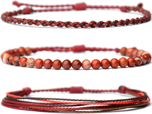 Miniatura 54 de Pulsera curativa hecha a mano con cuentas de piedra natural, regalo para hombres, pulsera de cuerda ajustable
