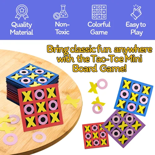 Miniatura 2 de Juego de Tic Tac Toe (paquete de 24) Mini juego de mesa de espuma de 5 x 5 pulgadas, juguetes a granel para niños, recuerdos de fiesta