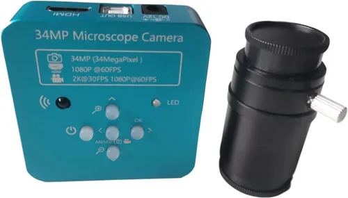 Kit de accesorios para microscopio 34MP HDMI USB 1080 p H_D industria estéreo microscopio cámara 60FPS CMOS adaptador de microscopio trinocular