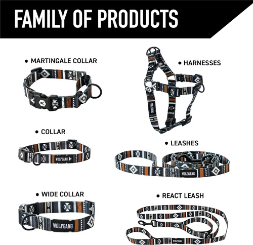 Miniatura 5 de Wolfgang - Collar de perro resistente y ajustable con hebilla de nailon de liberación rápida para caminar y entrenar, estampado NewMoon, talla L