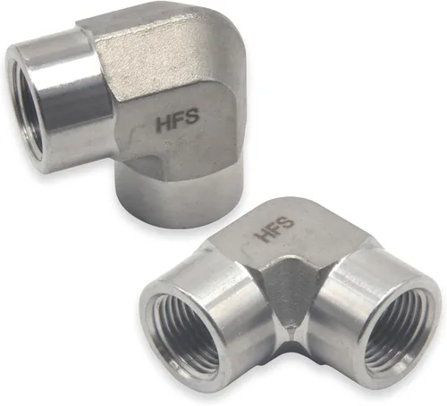 Miniatura 7 de HFS (R) Montaje de tubería de acero inoxidable 304, codo de 90 grados, 1/2 "NPT hembra x 1/2" NPT hembra