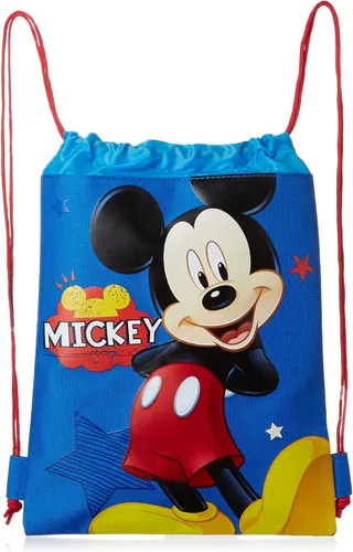 Miniatura 2 de Mochila con cordón azul Mickey Mouse Bolsa grande para dibujar