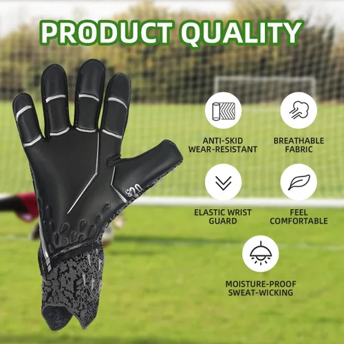 Miniatura 2 de Scott Edward Guantes de portero de fútbol para niños y adultos, kit de portero de fútbol premium, súper agarre y protección, talla 6/7/8/9/10