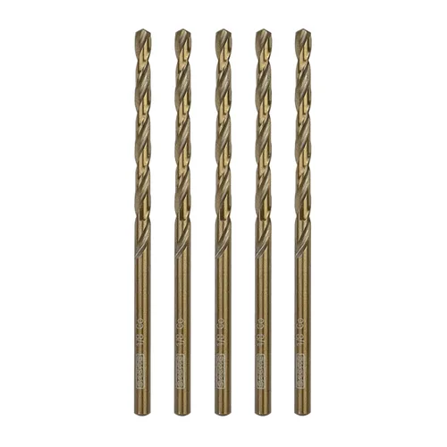 Juego de brocas de cobalto de 1/8 pulgadas, 5 piezas M35 para metal, acero, metal duro, hierro fundido, punta dividida (1/8 pulgadas x 2-3/4