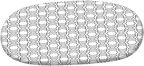 Miniatura 3 de XISUNYA Mantel ovalado ajustable moderno de poliéster elástico, diseño geométrico oriental marroquí, se adapta a mesas ovaladas de hasta 36 x 48
