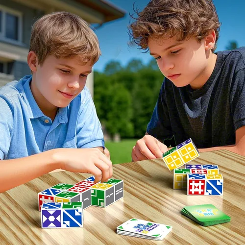 Miniatura 7 de BBnote Juego de Memoria Familiar para Niños y Adultos, Juegos de Mesa de Rompecabezas de Bloques para Niños de 6-8 y 8-12 años, Rompecabezas