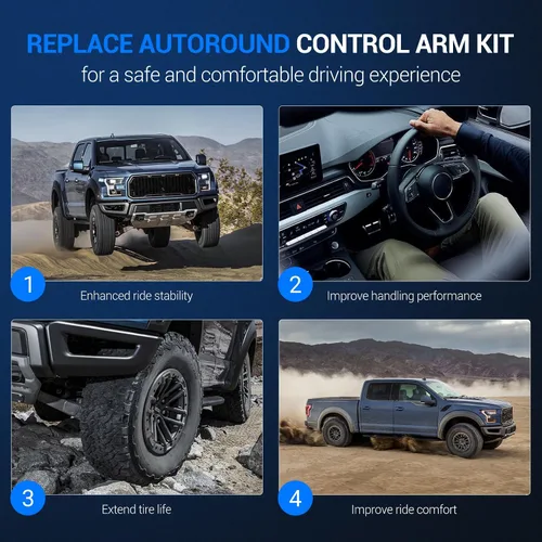 Miniatura 5 de Autoround Kit de suspensión delantera brazo de control superior con rótula compatible con Chevy Tahoe Silverado Suburban 1500 Avalanche 2007-2014