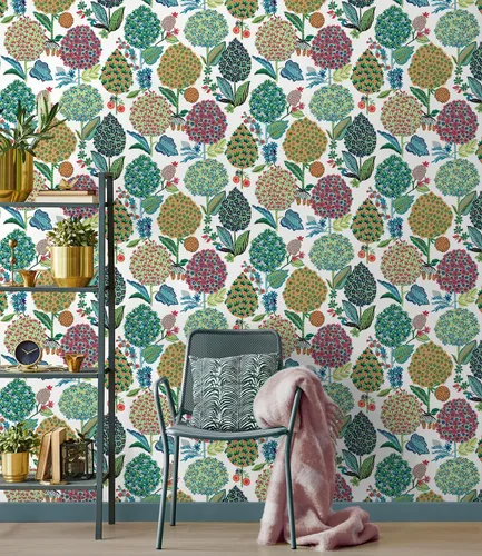 Miniatura 7 de NextWall Blooming Bulbs - Papel tapiz floral para despegar y pegar (Summer Spritz)