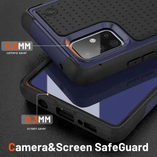 Miniatura 315 de Jeylly Compatible con Samsung Galaxy A22 5G Funda, Funda Samsung A22 5G con 2pcs protectores de pantalla de vidrio templado