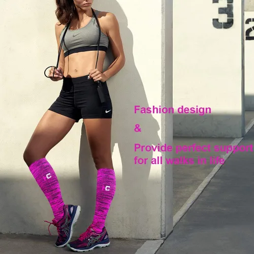 Miniatura 28 de SunFeeling - Calcetines de compresión para mujeres y hombres, 6 pares, brinda soporte a enfermeras, al correr, practicar atletismo y deportes