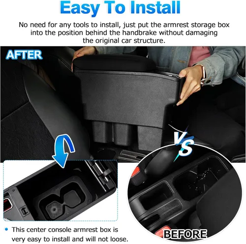 Miniatura 6 de Autorder - Caja de almacenamiento para consola central para Suzuki Jimny JB64W/JB74W 2018-2025 Accesorios Caja de reposabrazos de reemplazo