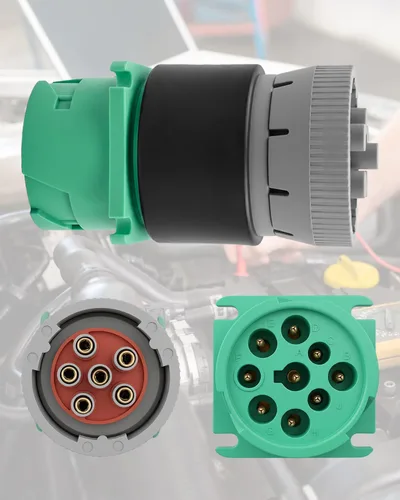 Miniatura 2 de J1939 9 Pin hembra a J1708 6 Pin macho OBD2 adaptador de diagnóstico apto para tipo 2 9pin J1939 a 6pin J1708 Convertir al puerto Obd2 de ELD u
