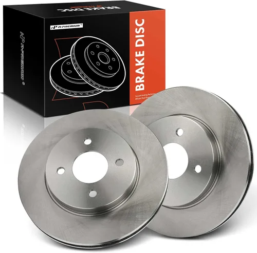 A-Premium Rotores de freno de disco sólido delanteros de 10.22 pulgadas (10.224 in) compatibles con modelos seleccionados de Nissan, Versa