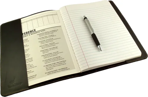 Miniatura 3 de Rustic Ridge - Cuaderno de composición de cuero recargable, funda de cuaderno de composición, funda de cuero para cuaderno, se adapta a Moleskine XL