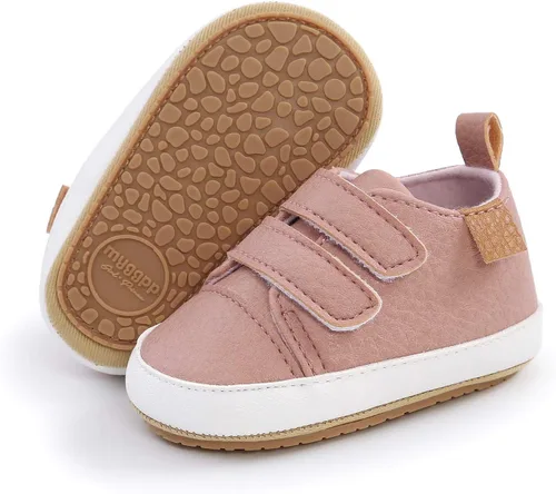 SOFMUO Zapatos deportivos de piel sintética para bebés, niños y niñas, con suela de goma suave, mocasines Oxford para recién nacidos,