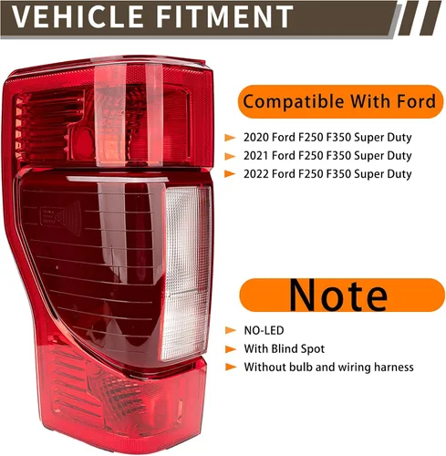 Miniatura 4 de Conjunto de luz trasera trasera izquierda del lado del conductor, compatible con Ford F250 F350 2020 2021 2022 Super Duty luz trasera trasera Tipo