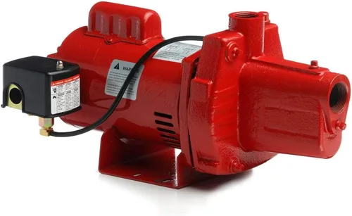 Miniatura 11 de Bomba de chorro Red Lion RJS-50-PREM para pozos poco profundos, de hierro fundido, Rojo, 602207
