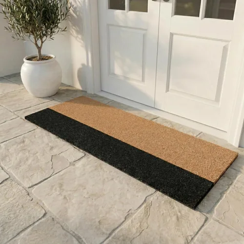 Miniatura 82 de Fab Habitat Felpudo extra grueso, tejido a mano, duradero, fibra de coco natural, entrada, puerta delantera, porche, patio, pájaros en rama, gris