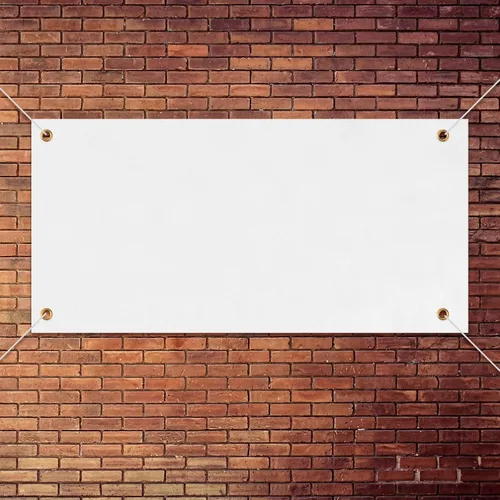 Miniatura 20 de Zonon Pancartas Grandes en Blanco y Letreros de Poliéster Oxford de Sublimación con Cuerda Colgante para Decorar Paredes Interiores y Exteriores