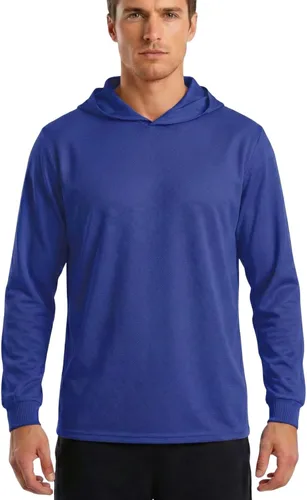 Miniatura 6 de HYCOPROT Hi Vis - Camisas de seguridad con capucha de alta visibilidad, manga larga, camisetas de trabajo de construcción, camisetas con capucha