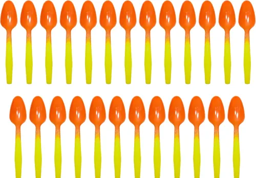 Miniatura 2 de Cucharas reutilizables de base biológica, paquete de 20, 5 colores, ideales para yogur, helado, helados, bebidas frías, empaquetadas en Estados