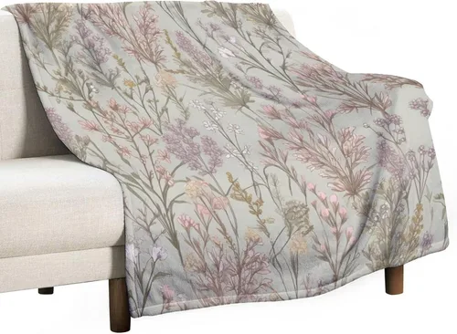 Miniatura 48 de Manta decorativa moderna de flores de acuarela, manta floral de primavera y verano, manta de 30 x 40 pulgadas, súper suave y acogedora para sofá