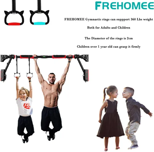 Miniatura 2 de Nuevos anillos de gimnasia profesionales, tanto para adultos como para niños, soporta 550 libras, equipo de fitness en casa, barra de dominadas