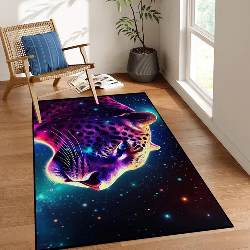 Miniatura 56 de Alfombra de Área Galaxia de 5' x 7', Dormitorio Sala de Estar para Niñas Niños Varones Alfombra Nebulosa Vórtex Tapetes Púrpura Azul Nube galaxy 1