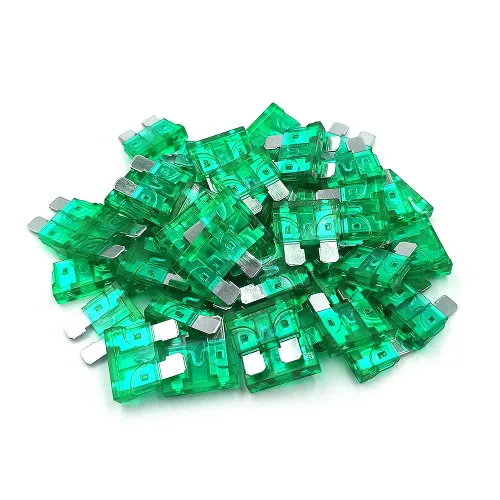 Miniatura 2 de (50 piezas) MCIGICM Fusible estándar de 3 amperios, fusible automotriz de hoja 3A para automóvil y camión