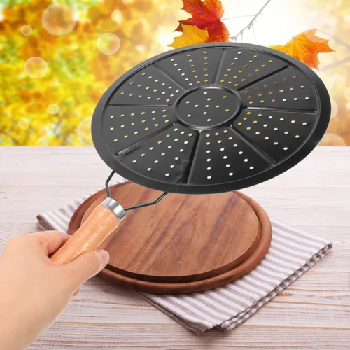 Miniatura 4 de 2 almohadillas de aislamiento de mango de madera, almohadilla de aislamiento para el hogar, protección contra sobrecalentamiento, anillo de cocina