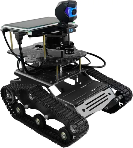 Miniatura 11 de Jetson Nano AI Robot Kit con Rplidar A1 Radar ROS Smart Tank Car DIY Robot Arm Kit de bricolaje SLAM Mapas de construcción, navegación autónoma