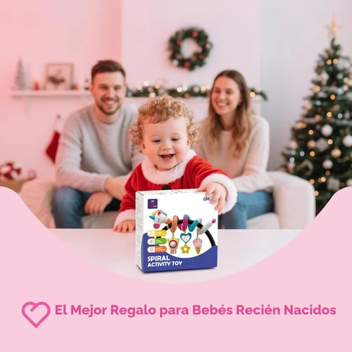 Miniatura 9 de Juguetes de Asiento de Coche hahaland para Bebés de 0 a 6 Meses Niña - Juguetes de Bebé de 3 a 6 Meses - Sonajero, Espejo, Crujiente, Juguetes